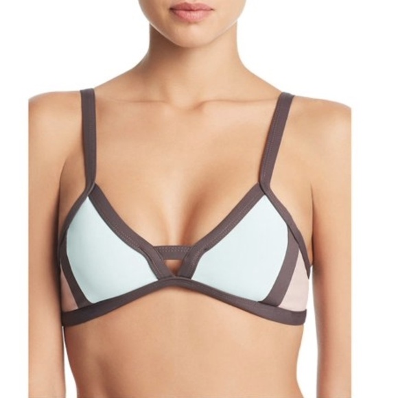 NWOT Pilyq Riviera Color Block Bikini Top Sz. S - Picture 1 of 2